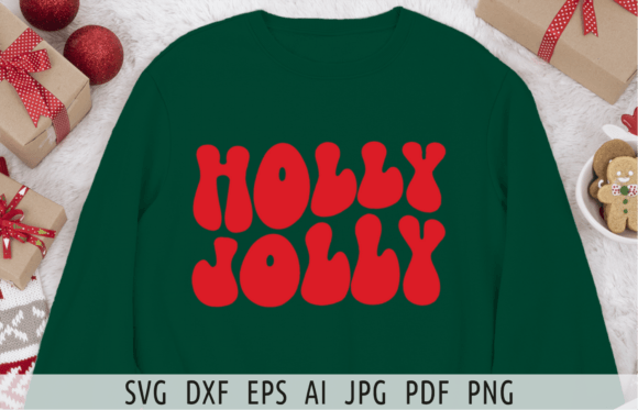 Retro Holly Jolly Svg Retro Xmas Svg Png